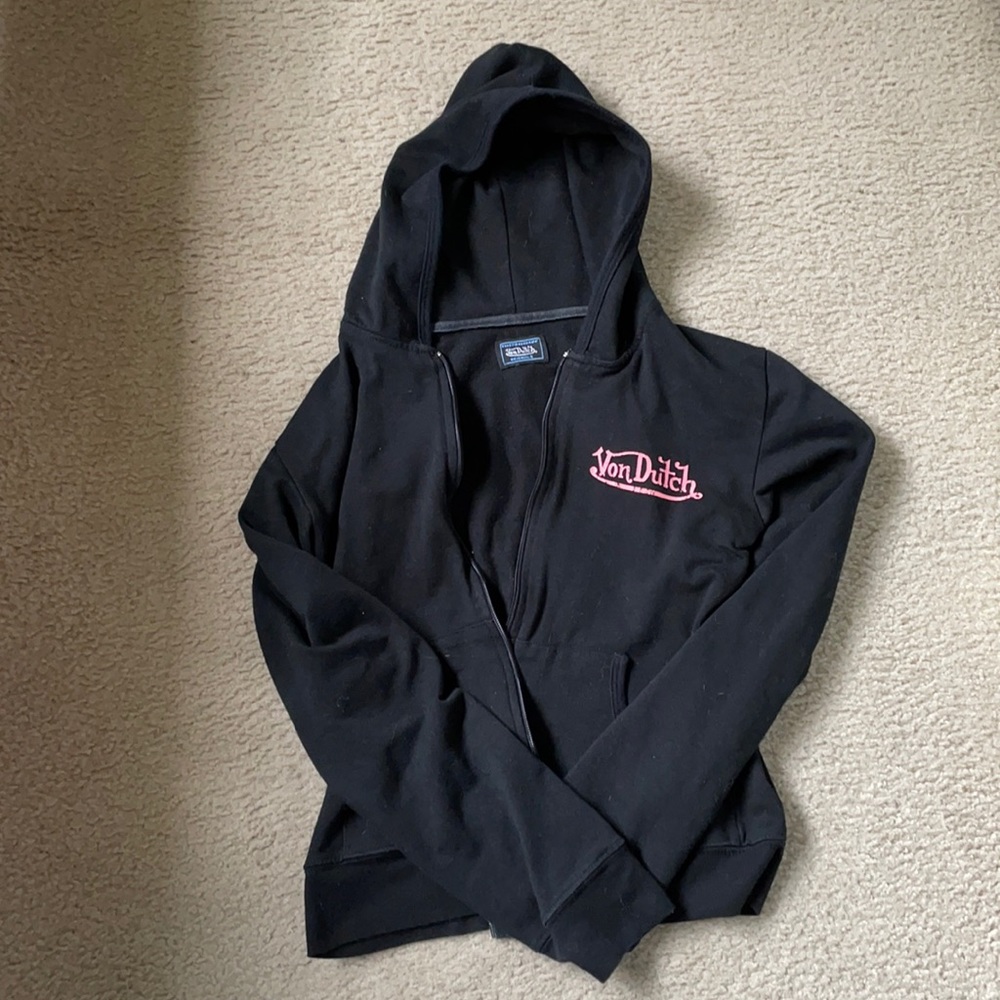 Von Dutch black and pink jacket